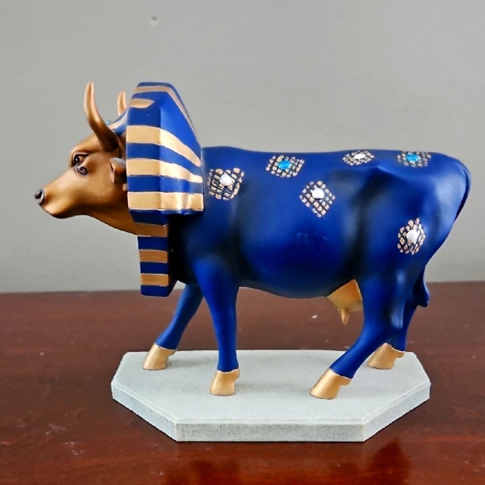 Cowparade Tutancowmon Egyptian Pharaoh King Tut Cow Figurine